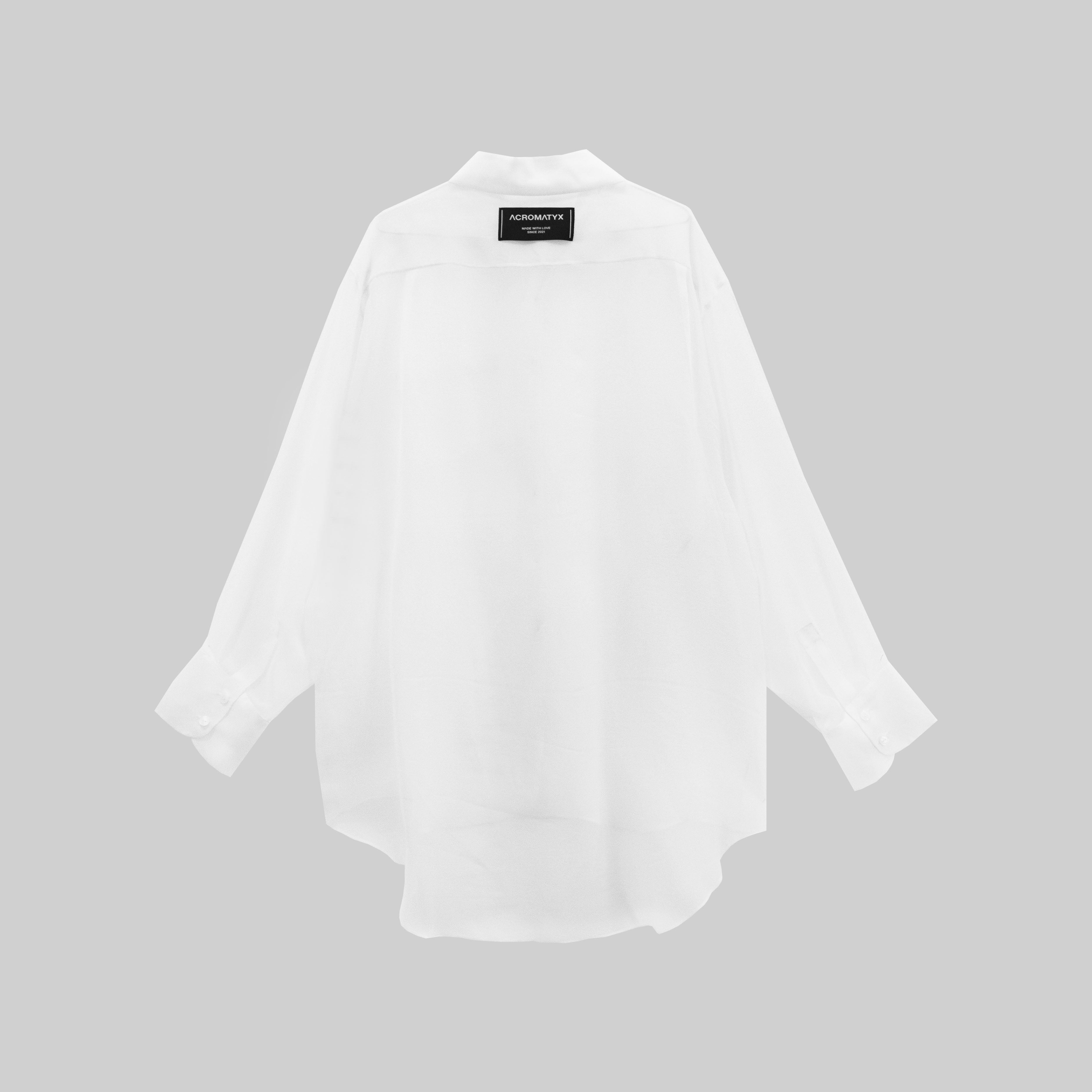 CAMISA BLANCA SEDA ARRUGADA