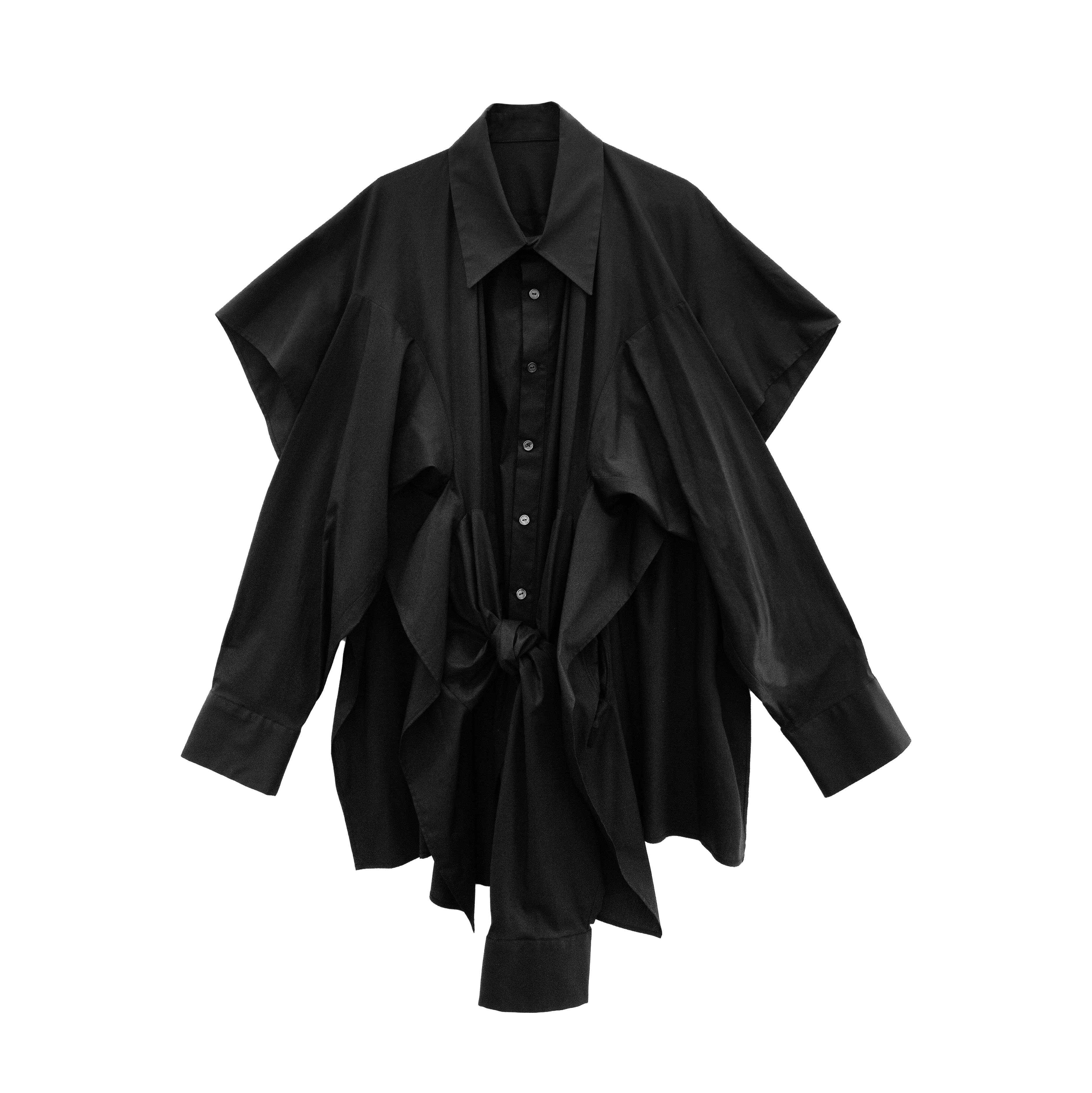 CAMISA 4 MANGAS CORTA NEGRA