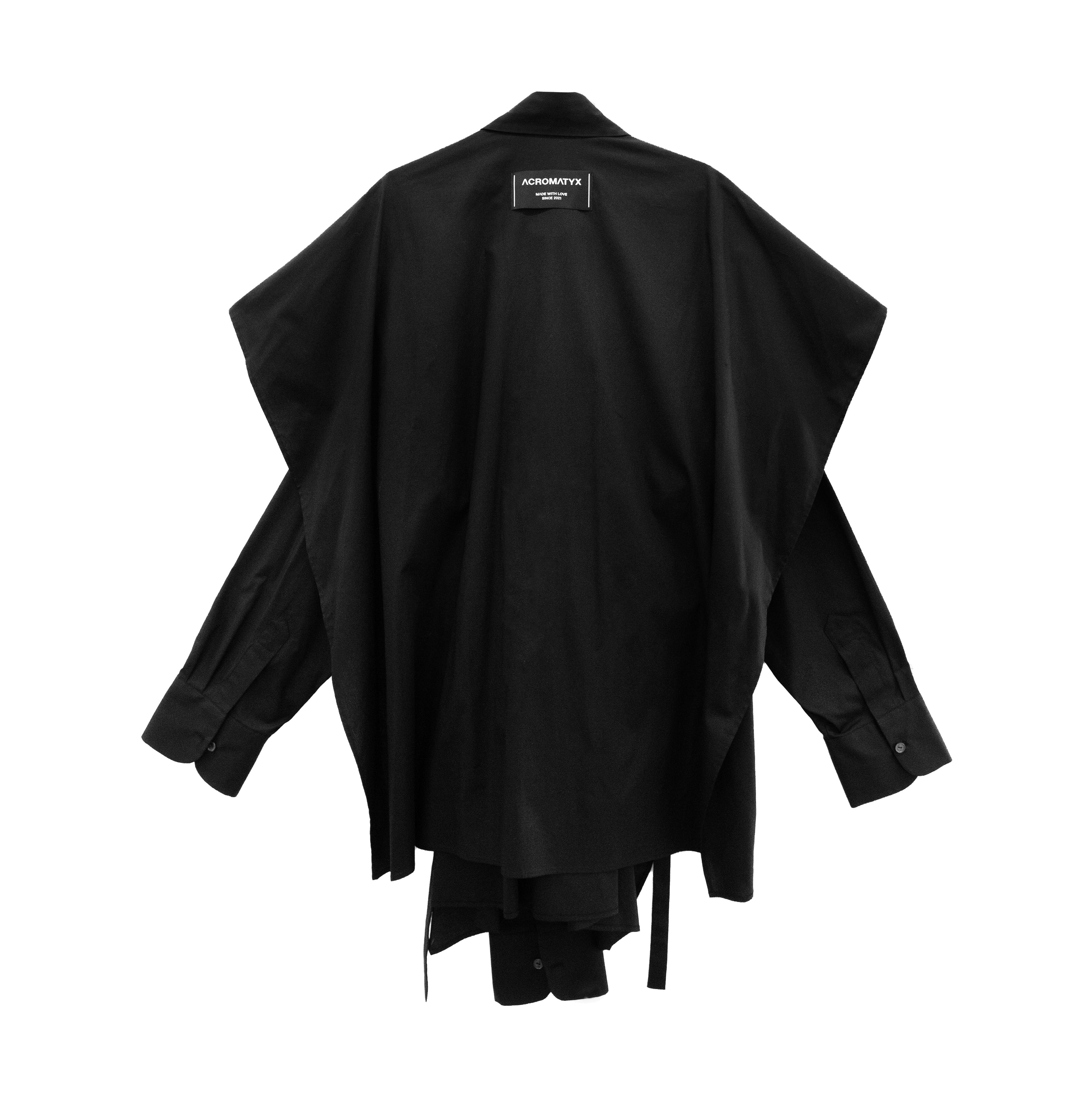 CAMISA 4 MANGAS CORTA NEGRA