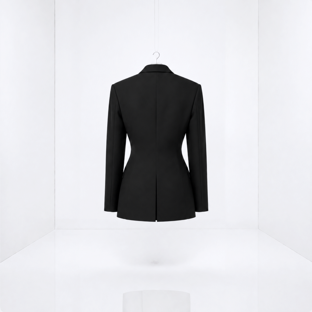 CHAQUETA ENTALLADA NEGRA