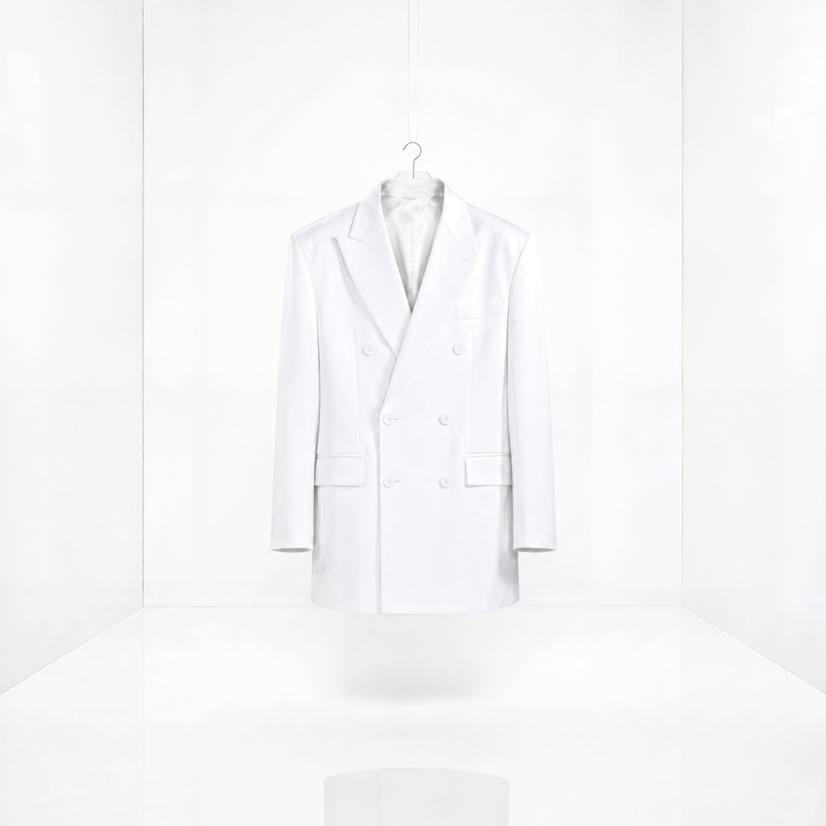 MAXI CHAQUETA SATEN BLANCA