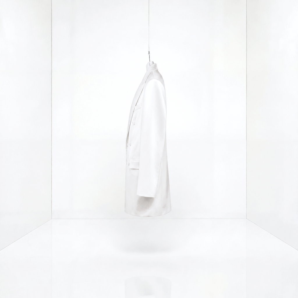 MAXI CHAQUETA SATEN BLANCA