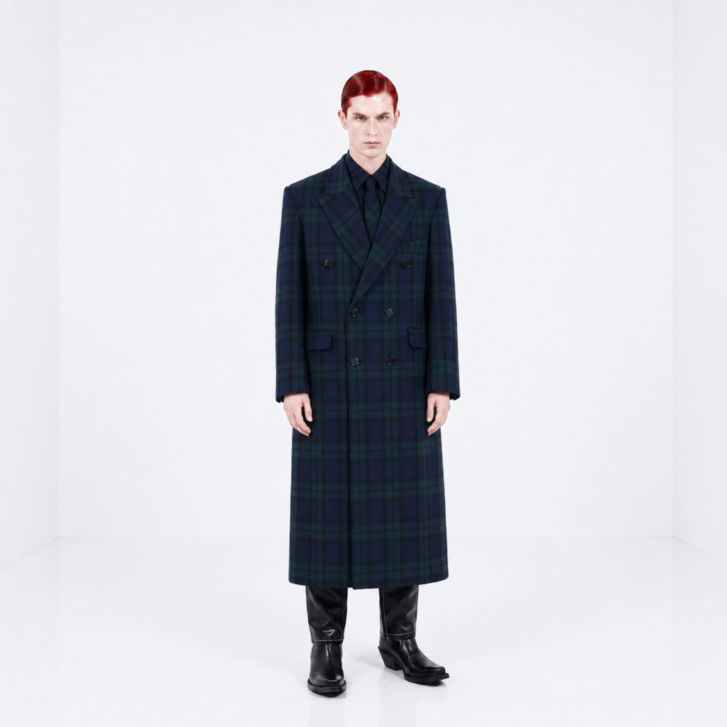MAXI ABRIGO TARTAN