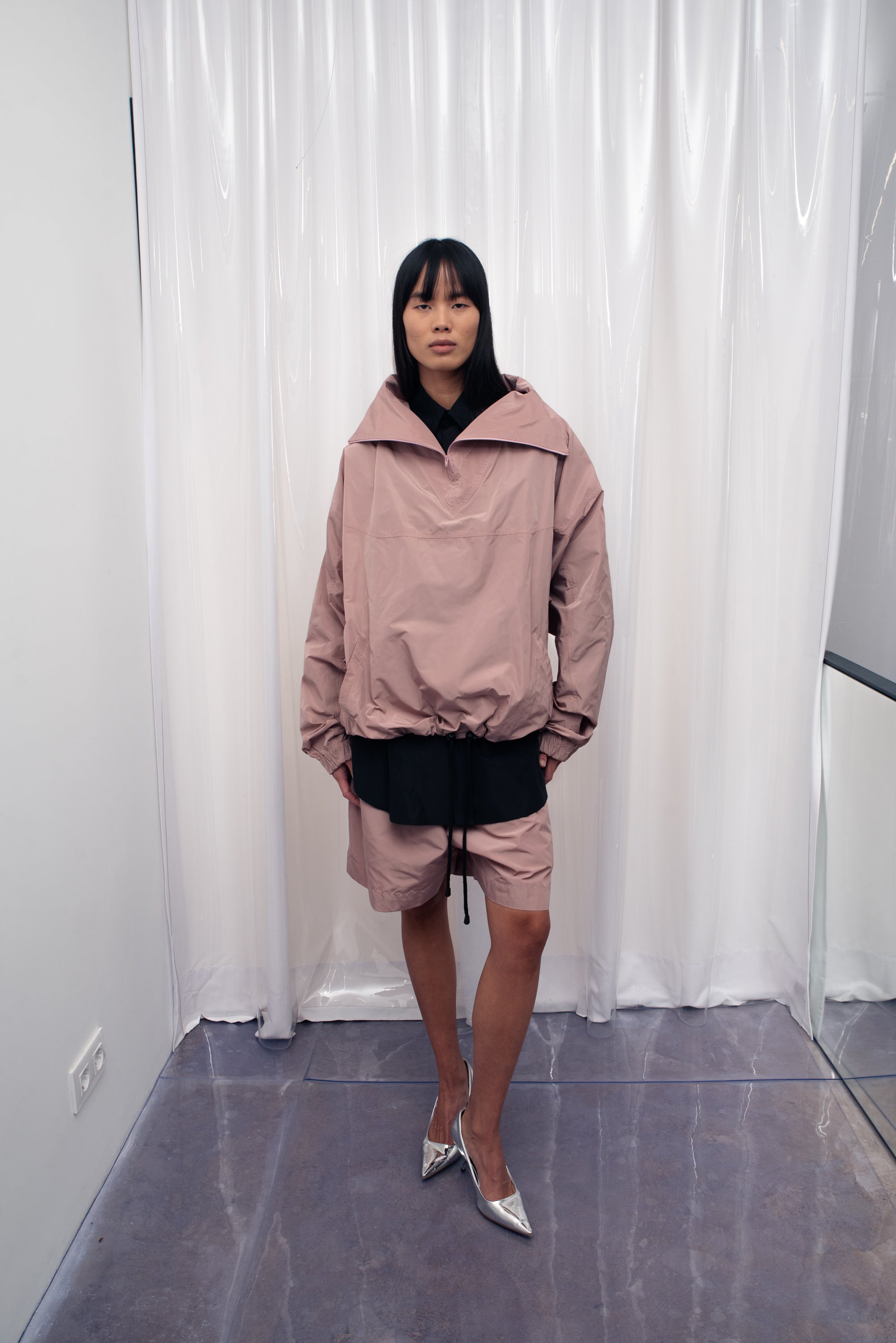 006 SUDADERA SPORT NYLON ROSA