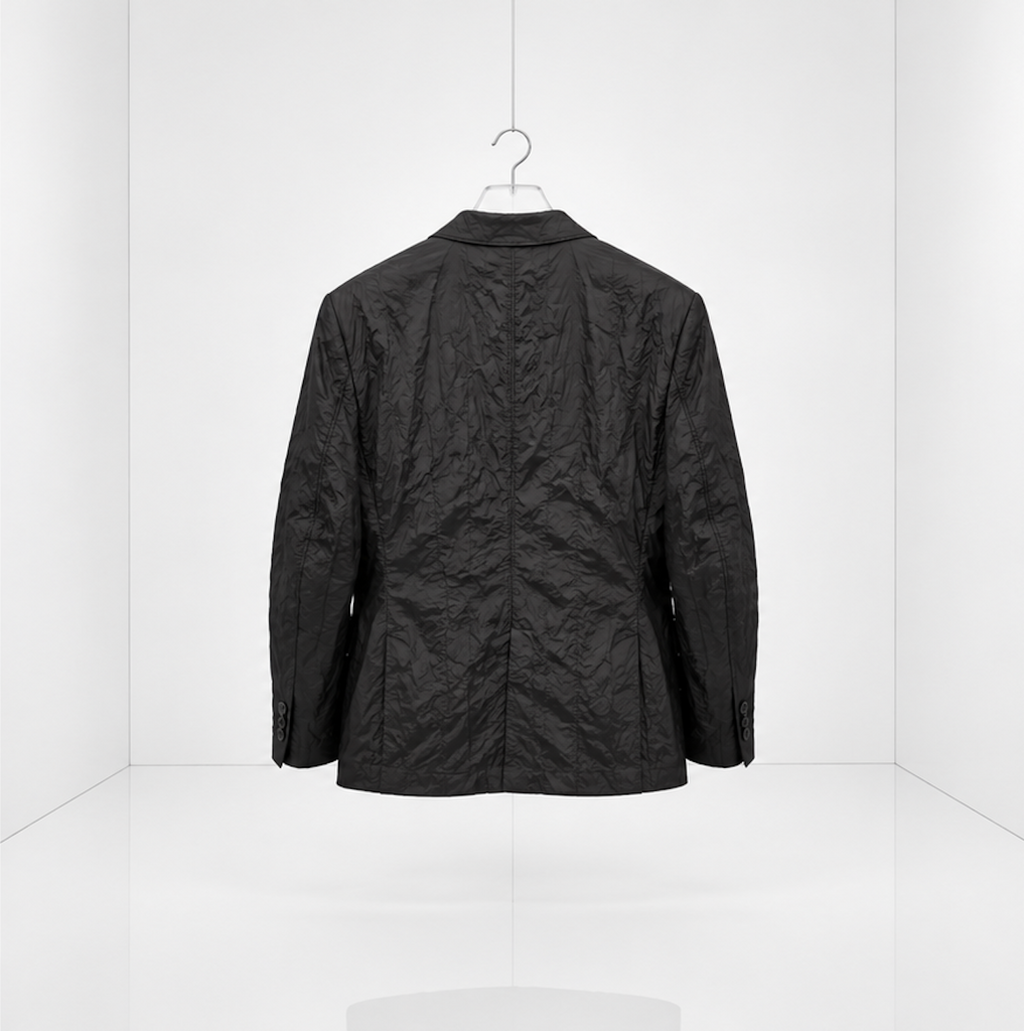 CHAQUETA REGULAR FIT NYLON  ARRUGADA