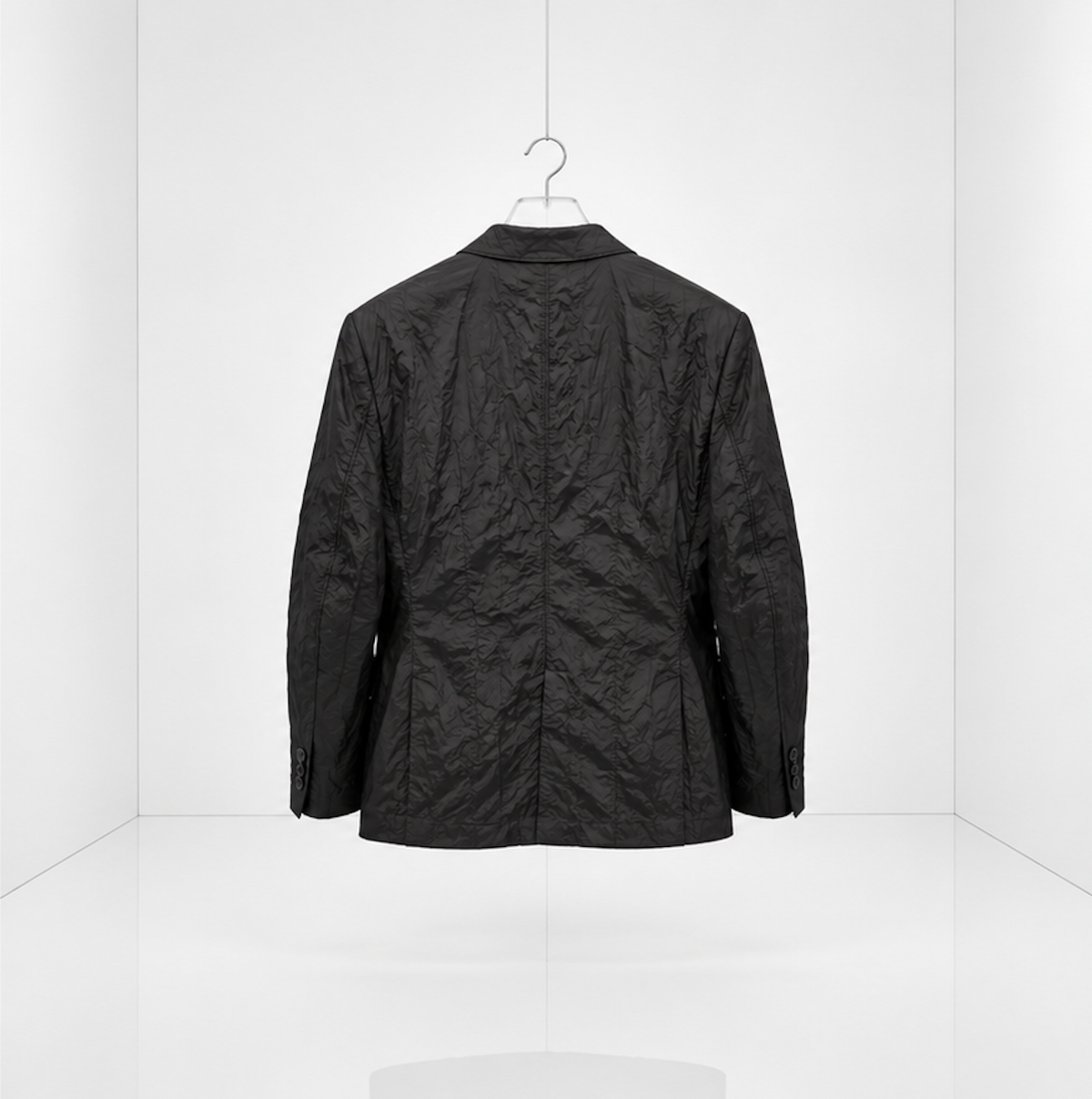 CHAQUETA REGULAR FIT NYLON  ARRUGADA