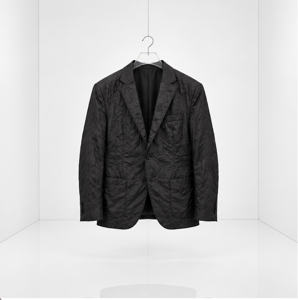 CHAQUETA REGULAR FIT NYLON  ARRUGADA