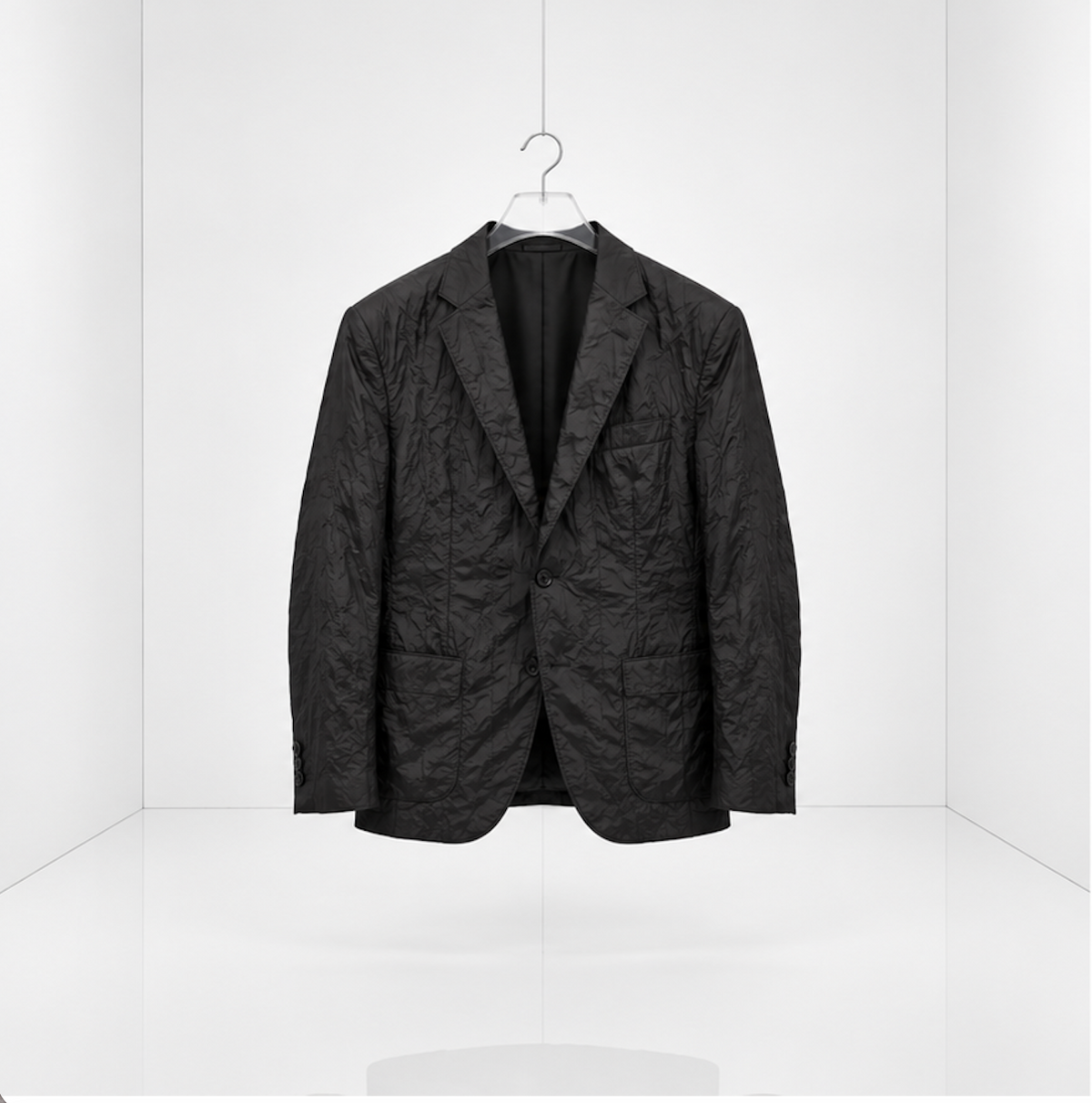 CHAQUETA REGULAR FIT NYLON  ARRUGADA