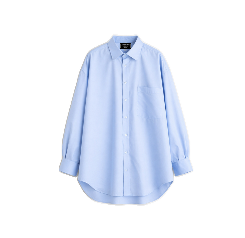 CAMISA AZUL CELESTE OVERSIZE