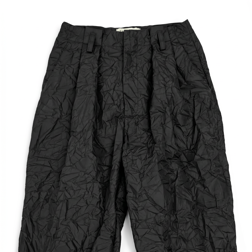 PANTALON NYLON ARRUGADO