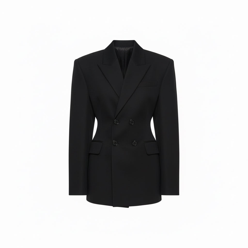 CHAQUETA ENTALLADA NEGRA