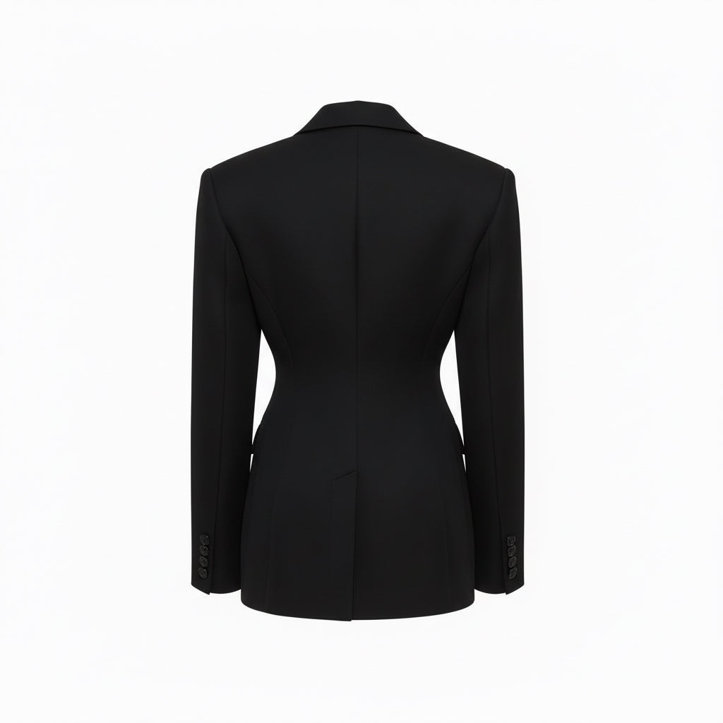 CHAQUETA ENTALLADA NEGRA