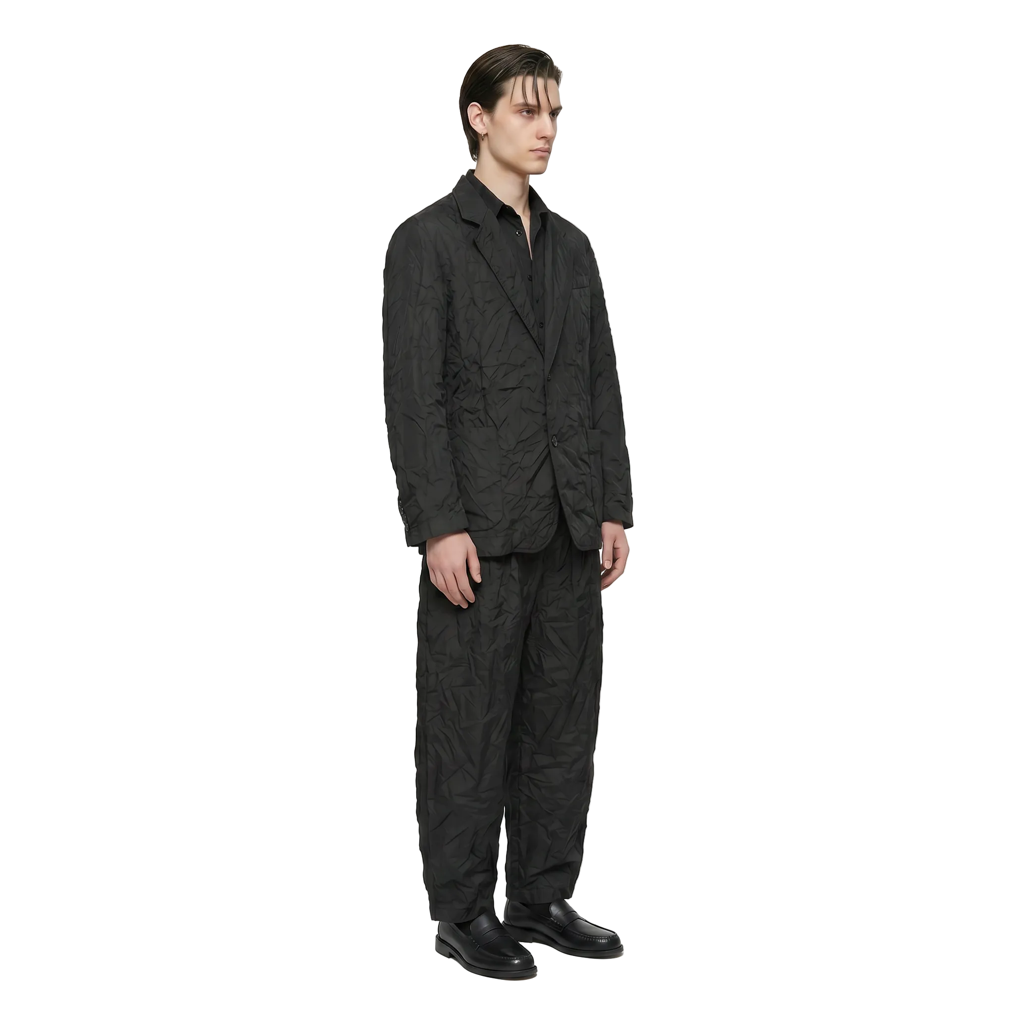 CHAQUETA REGULAR FIT NYLON  ARRUGADA