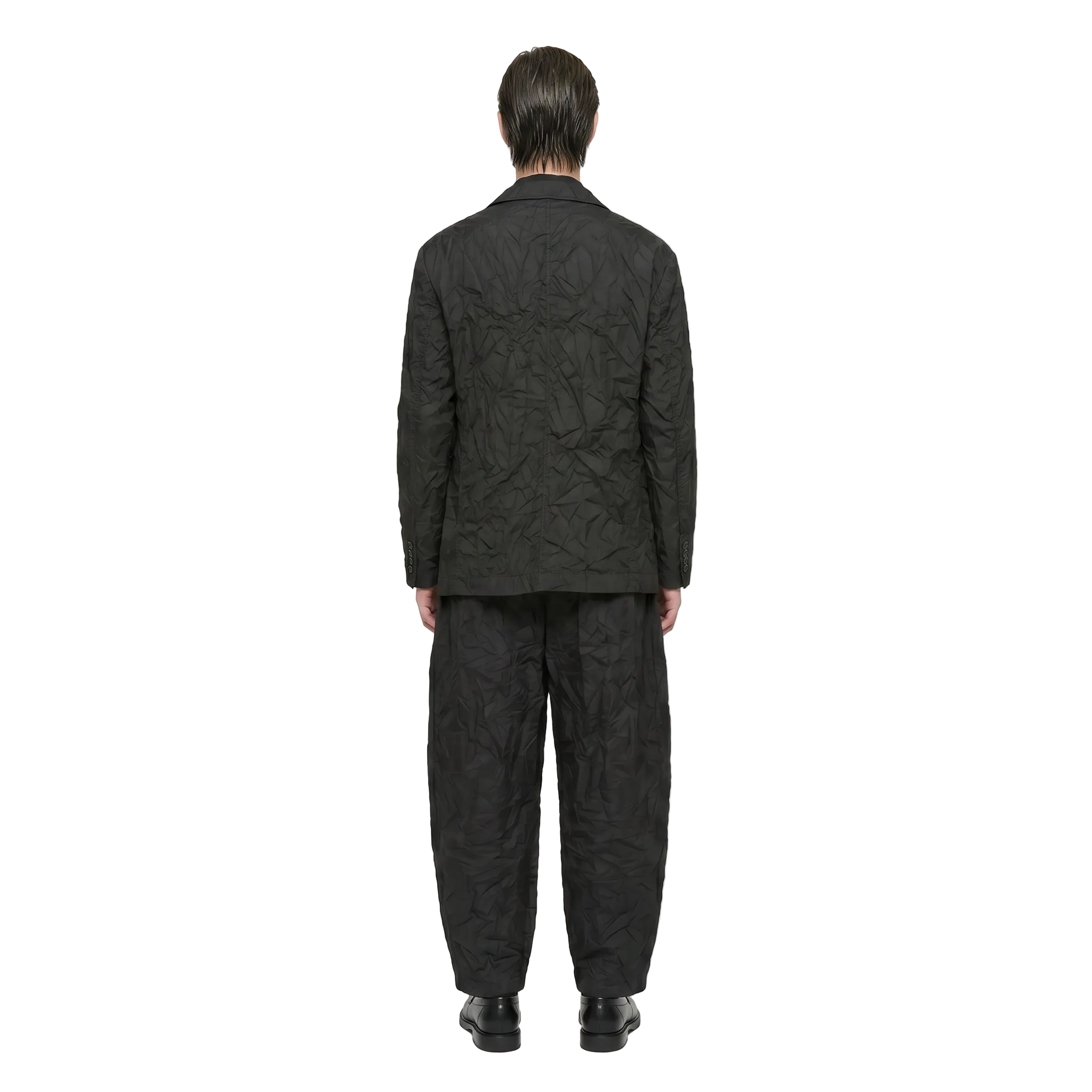 CHAQUETA REGULAR FIT NYLON  ARRUGADA