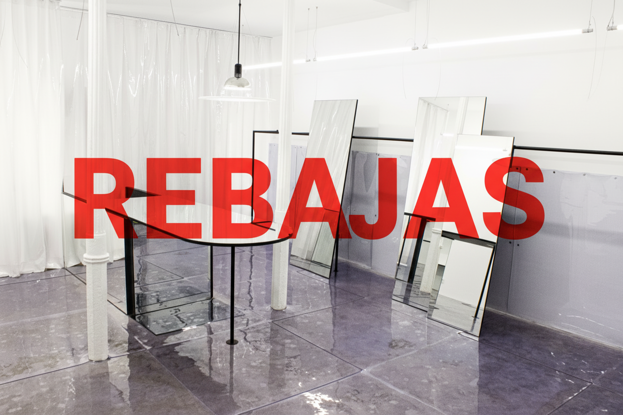 Banner REBAJAS Helvetica Rojo Intenso