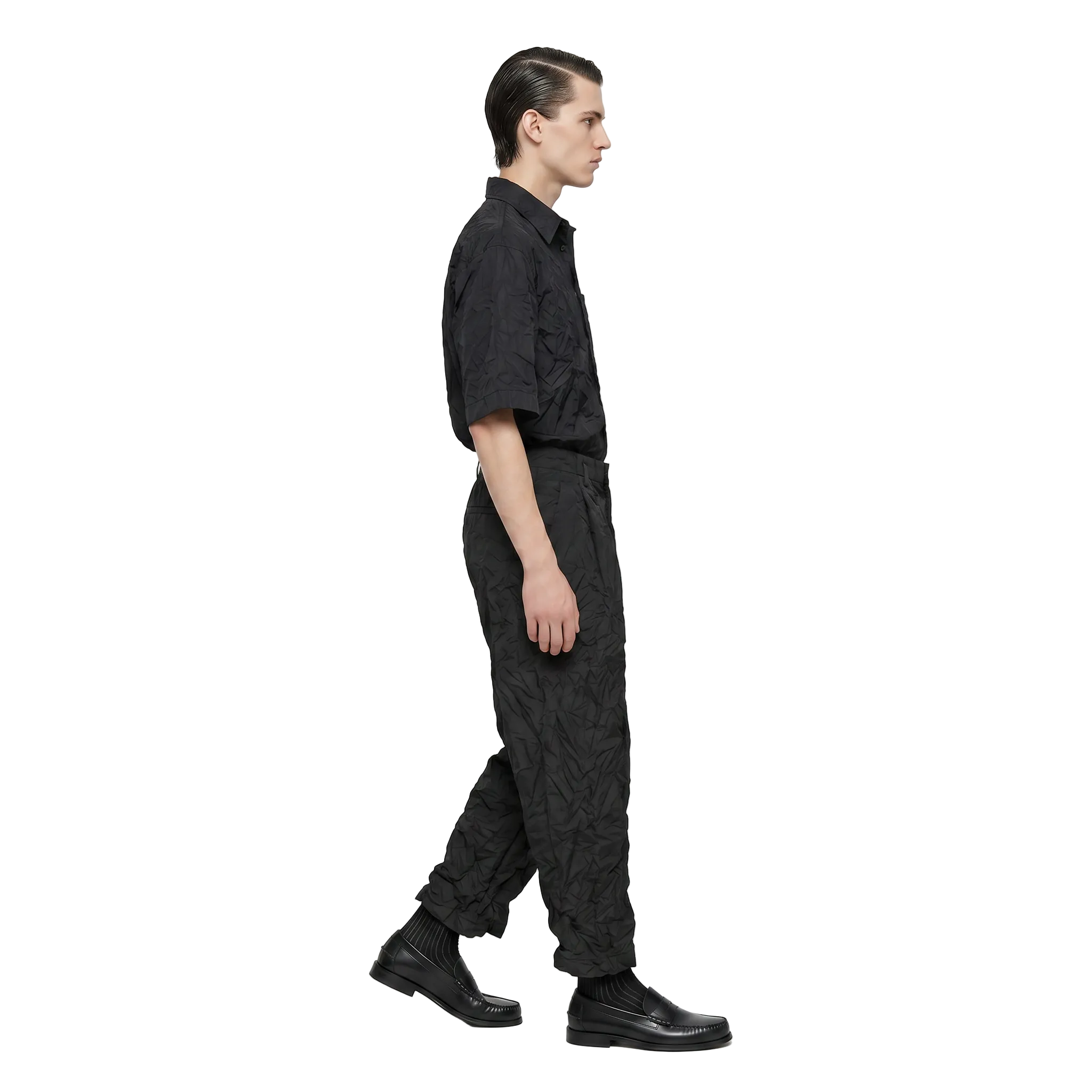 PANTALON NYLON ARRUGADO