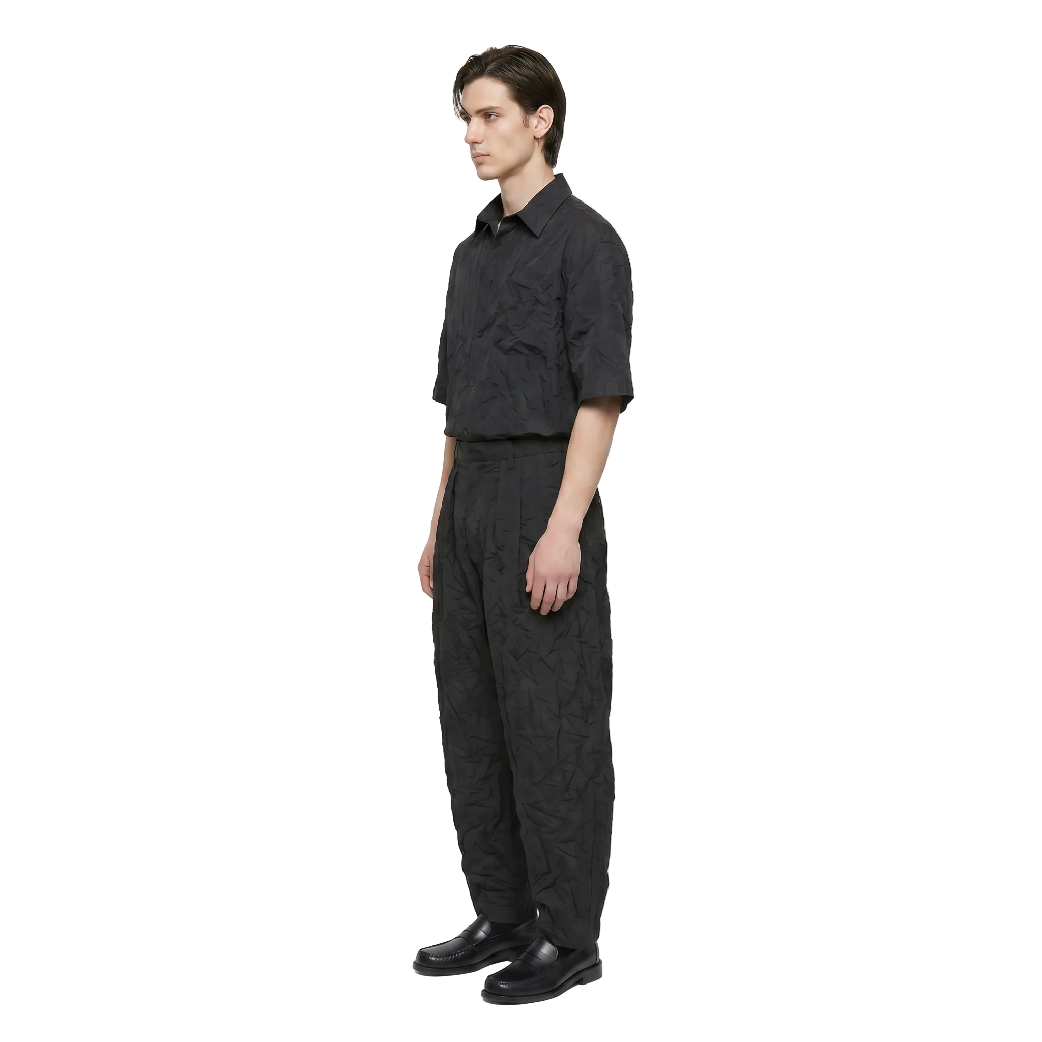 PANTALON NYLON ARRUGADO